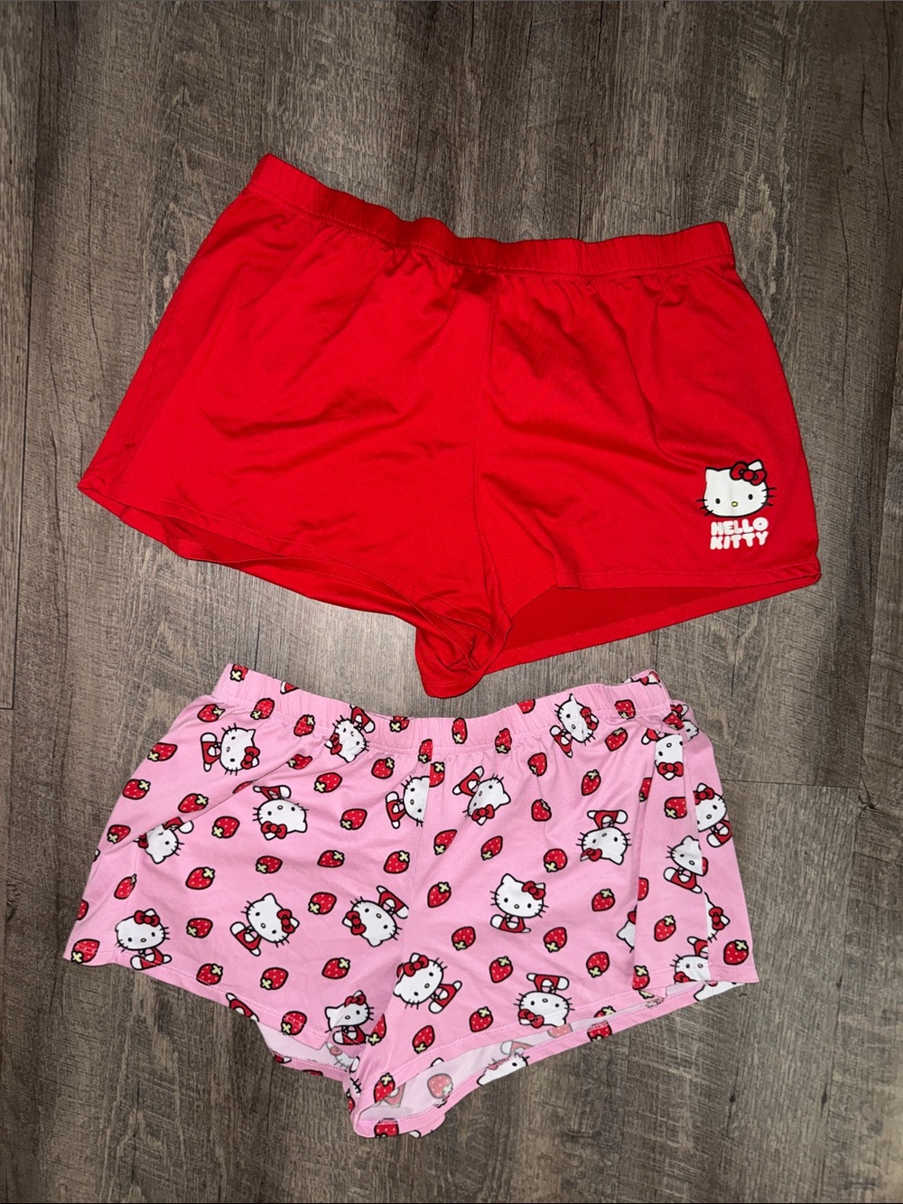Sanrio Hello Kitty Red & Pink Sleep Shorts Set